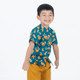 Boy Shirt Mandarin Collar - Tangerine (Green)