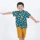 Boy Shirt Mandarin Collar - Tangerine (Green)