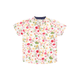 Mandarin Collar Shirt - Gerberas & Daisies (White)