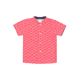 Mandarin Collar Shirt - Japanese Wave (Red)