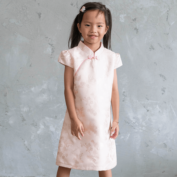 Mystical Crane Cheongsam (Pink)
