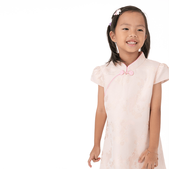 Mystical Crane Cheongsam (Pink)