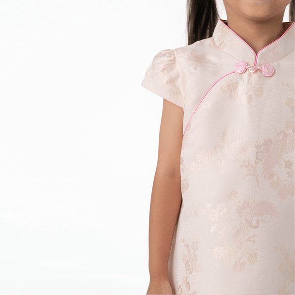Mystical Crane Cheongsam (Pink)