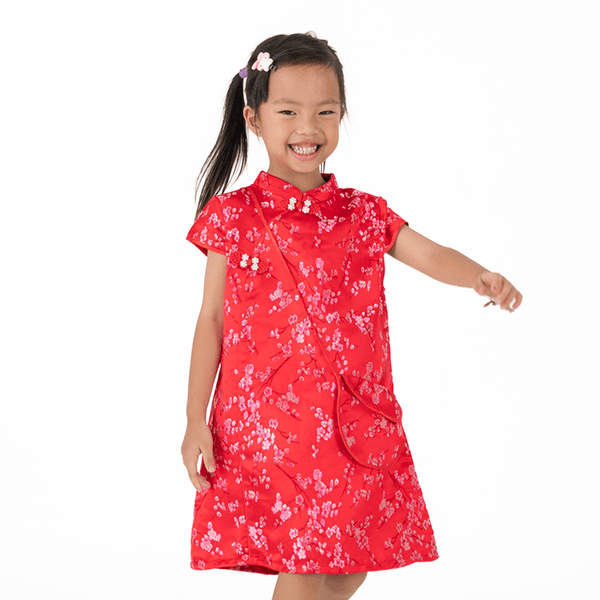 New Bloomed Blossoms Cheongsam (Red)