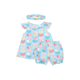 Patches Of Love Baby Girl 2pc Set - (Light Blue)