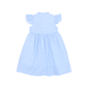 Ruffle Sleeve Button Down Japanese Wave Dress (Light Blue)