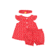 Sweet Roses Baby Girl 2pc Set - (Red)