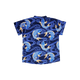 Mandarin Collar Boy Shirt - Prosperity Koi (Blue)