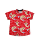 Mandarin Collar Shirt - Prosperity Koi (Red)