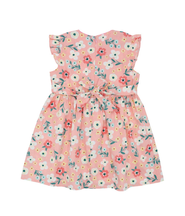 Puffy Flowers Cheongsam Dress (Pink)