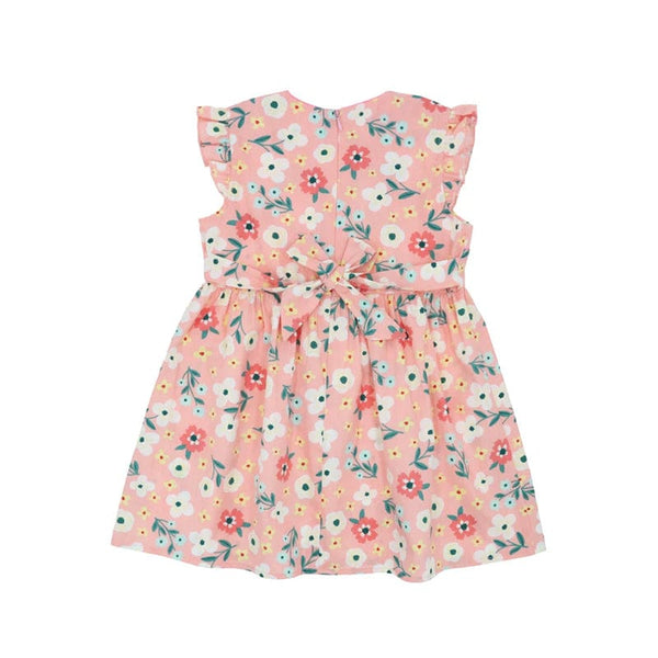 Puffy Flowers Cheongsam Dress (Pink)