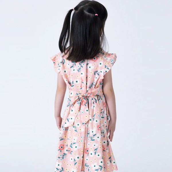 Puffy Flowers Cheongsam Dress (Pink)