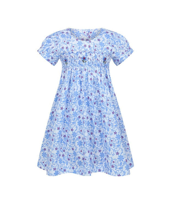 Raelynn Lilac Flower Motif Smocked Dress