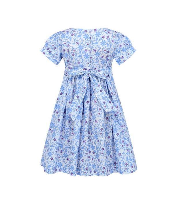 Raelynn Lilac Flower Motif Smocked Dress