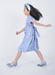 Robyn Blue & White Flowers Smocked Dress