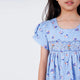 Robyn Blue & White Flowers Smocked Dress