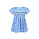 Robyn Blue & White Flowers Smocked Dress