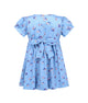 Robyn Blue & White Flowers Smocked Dress