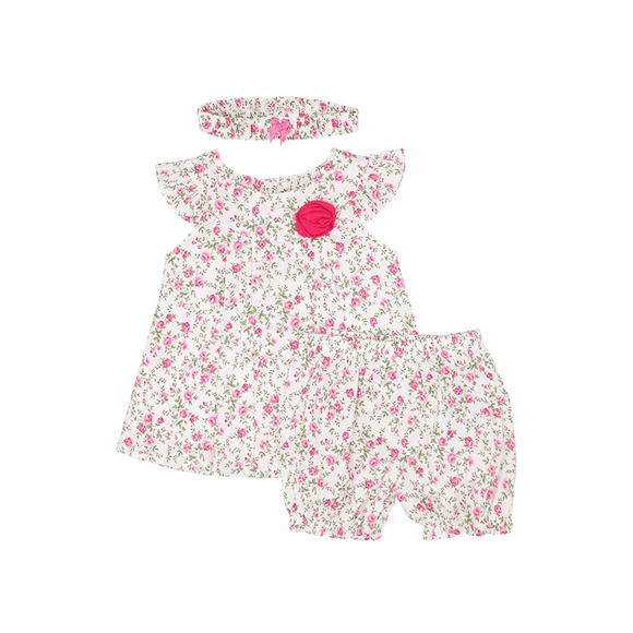 Rose Buds Baby Girl 2pc Set - (Pink)