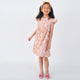 Ruffle Sleeve Button Down Bunny & Berries Girl Dress (Pink)