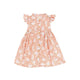 Ruffle Sleeve Button Down Bunny & Berries Girl Dress (Pink)