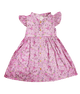 Ruffle Sleeve Button Down Petals & Fern Dress (Pink)