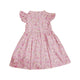 Ruffle Sleeve Button Down Petals & Fern Girl Dress (Pink)