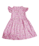 Ruffle Sleeve Button Down Petals & Fern Dress (Pink)