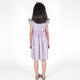 Ruffle Sleeve Button Down Springtime Blooms Girl Dress - (Lilac)