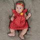 Sweet Roses Baby Girl 2pc Set - (Red)
