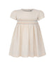 Sadie Linen Baby Girl Smocked Dress - (Beige)
