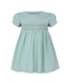 Sadie Linen Baby Girl Smocked Dress - (Fern Green)