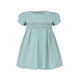 Sadie Linen Baby Girl Smocked Dress - (Fern Green)