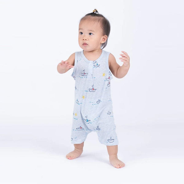 Sailboat Cotton Sleeveless Onesie