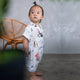 Sailboats Cotton Kimono Style Onesie