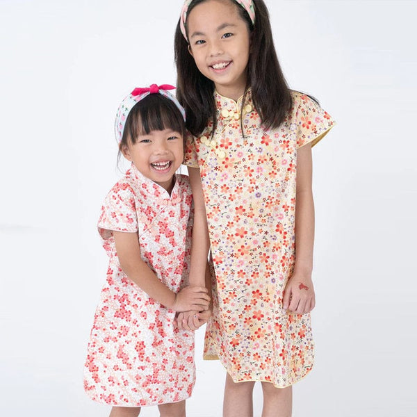 Sakura Flower Qipao (Peach)