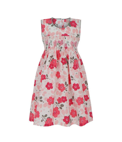 Sakura Drawing Smocked Dress