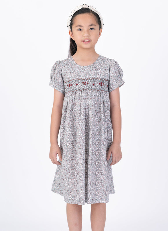 Scarlett Autumn Blooms Girl Smocked Dress