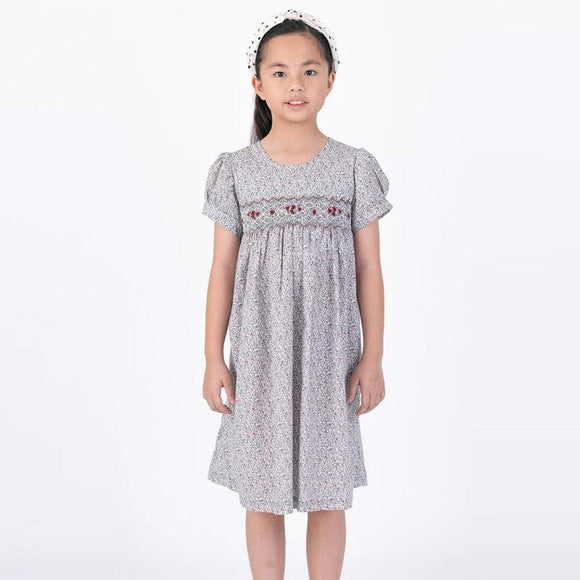 Scarlett Autumn Blooms Girl Smocked Dress