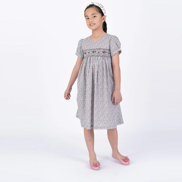 Scarlett Autumn Blooms Girl Smocked Dress