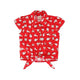 Skippy Sheep Knot Sleeveless Blouse (Red)