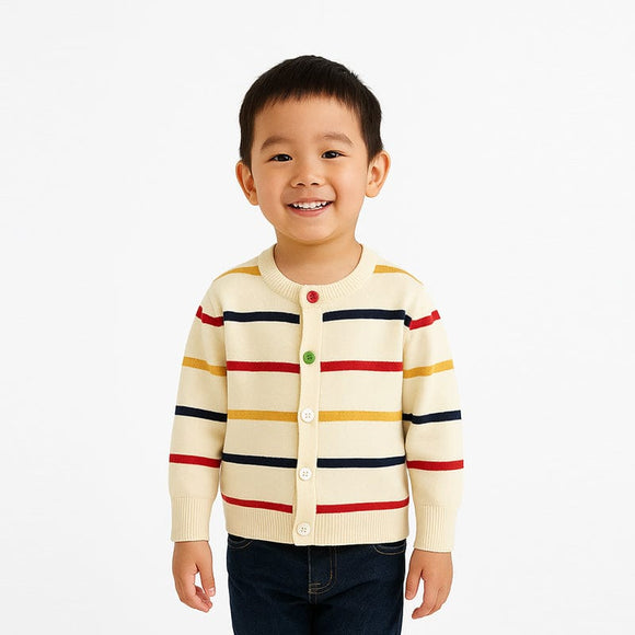 Skai Stripey Cardigan (Beige)