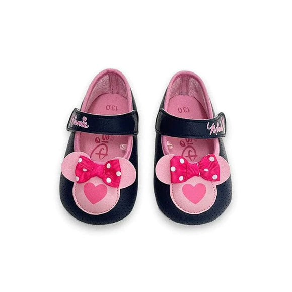 Minnie Mouse Soft Sole Ribbon Mary Jane Shoes (Navy)
