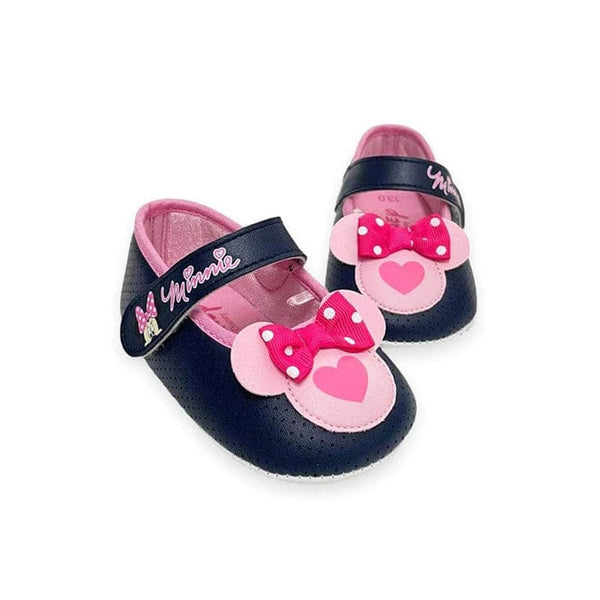 Minnie Mouse Soft Sole Ribbon Mary Jane Shoes (Navy)