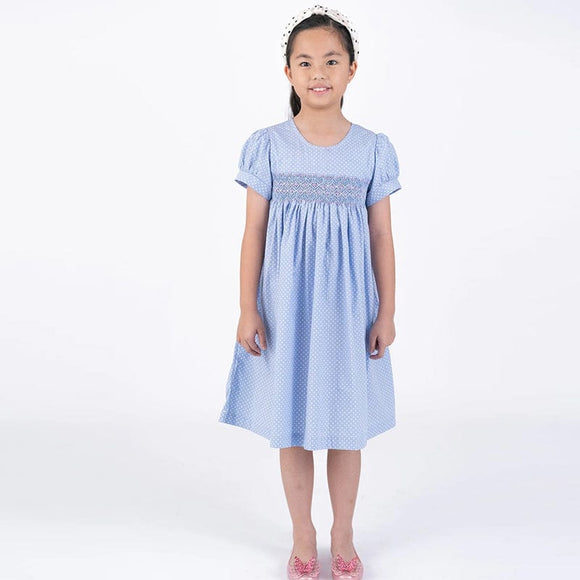 Sophie Polkadot Smocked Dress