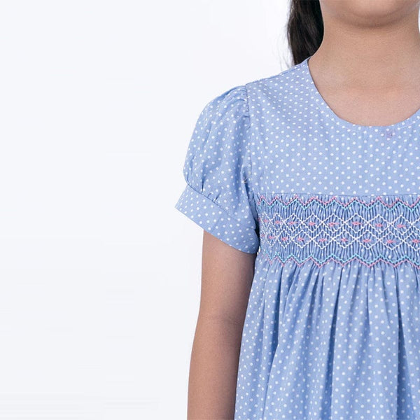 Sophie Polkadot Smocked Dress