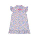 Spring Fleurs R. Sleeve Cheongsam (Lilac)
