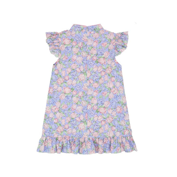Spring Fleurs R. Sleeve Cheongsam (Lilac)