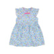 Spring Fleurs Ruffle Sleeve Cheongsam with Ribbon (Blue)