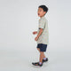 Mandarin Collar Boy Shirt - Springtime Blooms (Yellow)